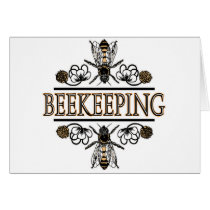 beekeeping with worker bees cards