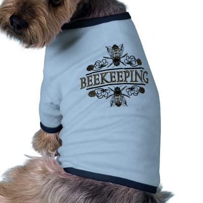 beekeeping with worker bees doggie tee by BeeCharmer