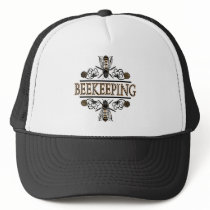 beekeeping with worker bees trucker hats