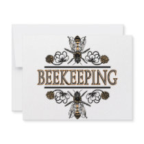 beekeeping with worker bees invitations