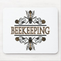beekeeping with worker bees mousepads
