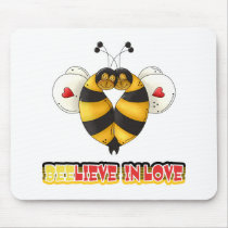 BEElieve in Love Bumble Bees mousepads