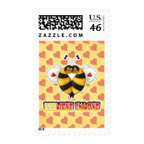 BEElieve in Love Bumble Bees Postage Stamps