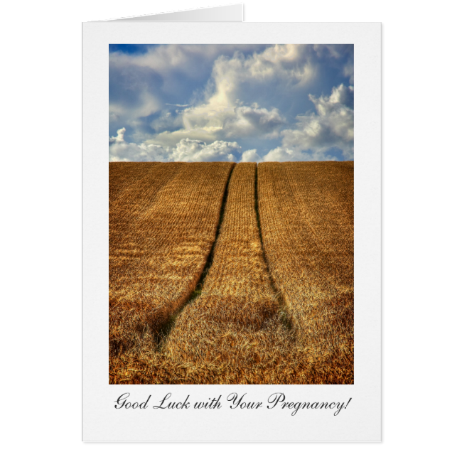 Been and Gone wheat field Good Luck with Pregnancy Greeting Card Been and Gone wheat field Good Luck with Pregnancy Greeting Card