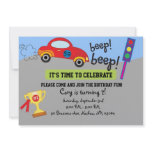 Beep Beep Racer Birthday invitation