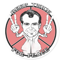 beep twice for peace stickers by michiganartist beep twice for peace stickers