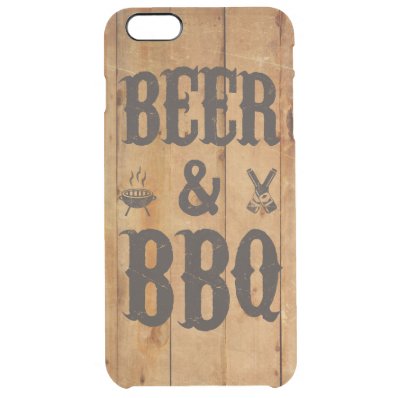 Beer and BBQ Clear iPhone 6 Plus Case