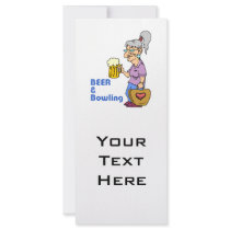 beer and bowling grandma full color rack card
