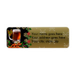 Beer and Peanuts Custom Return Address Label