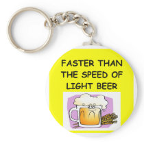 BEER and physics joke Keychains