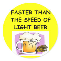 BEER and physics joke Sticker