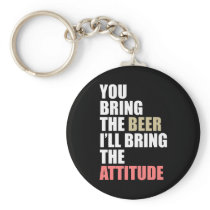 Beer, Attitude Key Chain