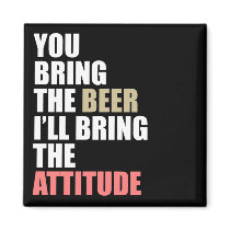 Beer, Attitude Refrigerator Magnets