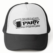 Beer Bachelor Party in Progress hats