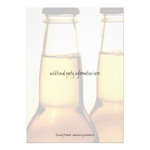 Beer Bottle Birthday Party Invitations