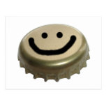 Beer Bottle Cap Smiley Face Post Cards