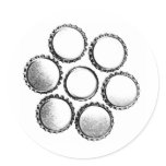 Beer Bottle Caps Flower Sticker