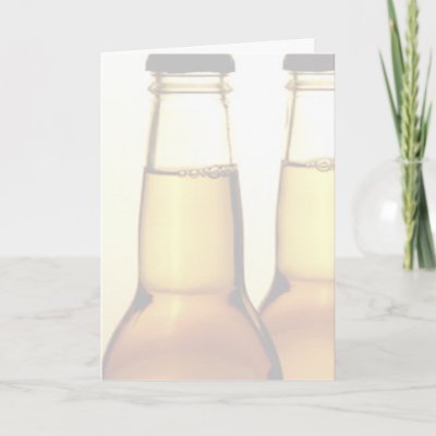 Beer Bottle Greeting Cards by EnduringMoments. Great for Birthday wishes or Party Invitations. Add your own text to customize it.