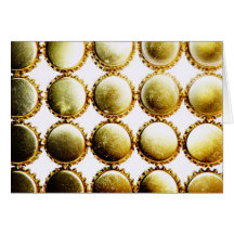 Beer Bottlecap Bling Greeting Cards