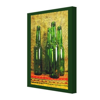Beer Bottles Stretched Canvas Prints
