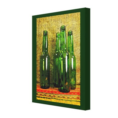 Beer Bottles Stretched Canvas Prints