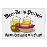 Beer Brats Pretzels German Card