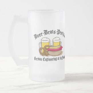 Beer Brats Pretzels German mug