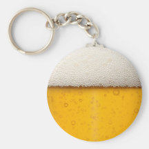 Beer Bubbles Close-Up Key Chain