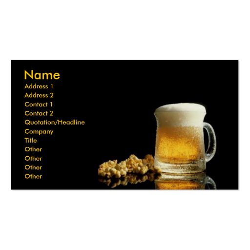 Beer Business Card (front side)