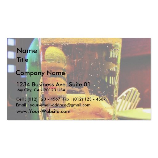 Beer Business Card Template (front side)
