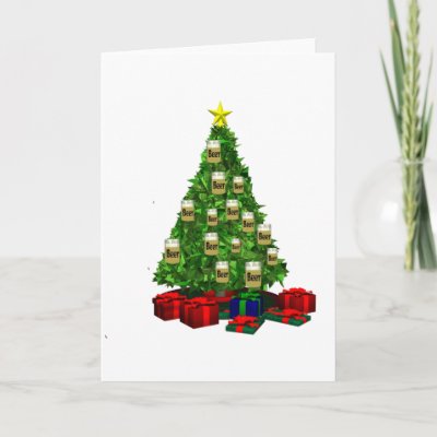 Beer Christmas  tree cards