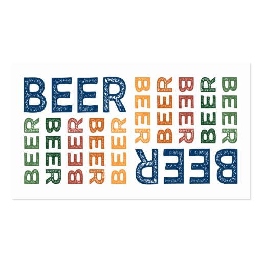 Beer Cute Colorful Business Card Templates (front side)
