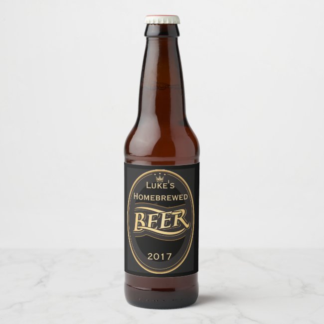 Beer Design Home Brew Label