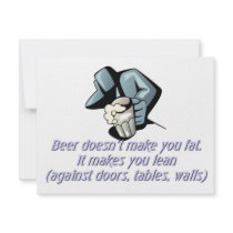 Beer doesn't make you fat invitations