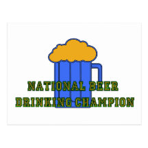 Beer Drinking Champion Postcard