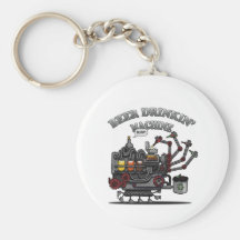 Beer Drinking Machine Key Chains