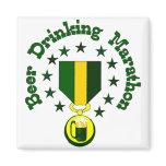 Beer Drinking Marathon Fridge Magnets
