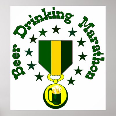 Beer Drinking Marathon Poster by orsobear