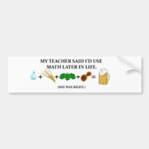 Beer Equation Bumper Sticker