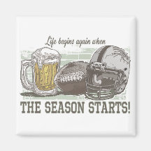 Beer & Football  by Mudge Studios Fridge Magnet