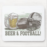 Beer & Football  by Mudge Studios Mouse Pad