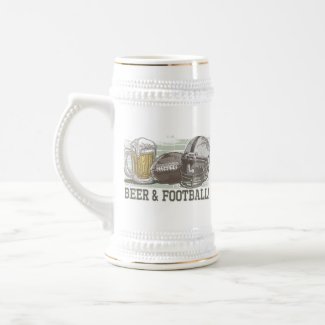 Beer & Football by Mudge Studios Coffee Mug
