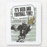 Beer & Football Time  by Mudge Studios Mouse Pad