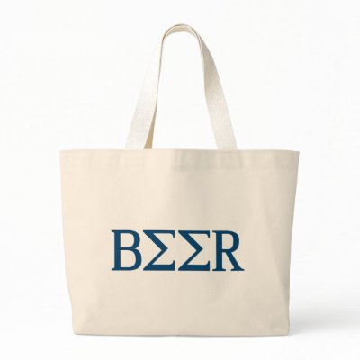 Beer Frat Greek Fraternity Letters Canvas Bags by funnycustomtshirts