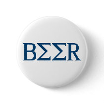 Beer Frat Greek Fraternity Letters Pinback Button