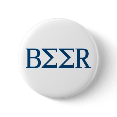 Beer Frat Greek Fraternity Letters Pinback Button by funnycustomtshirts