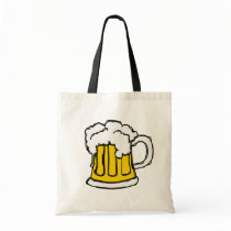 Beer! Frothy Bubbly Mug of Brew Canvas Bags
