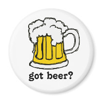Beer! Frothy Bubbly Mug of Brew Fridge Magnet