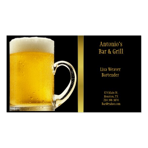 Beer Glass Business Card (front side)