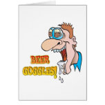 BEER GOGGLES funny drinking design Greeting Card